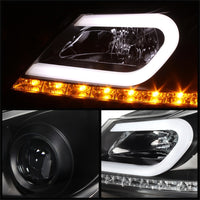 Thumbnail for Spyder Mercedes Benz W204 C-Class 12-13 Projector Halogen Model- DRL Blk PRO-YD-MBW20412-DRL-BK