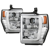 Thumbnail for Spyder Ford F-250/350/450 08-10 V2 High-Power LED Headlights-Switch Back-Chrome PRO-YD-FS08PL-SBLB-C