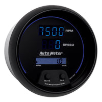 Thumbnail for Autometer 85.7mm Black Digital 8000rpm/160mph or 260kmph Electric Tachometer/Speedometer Combo