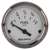 Thumbnail for AutoMeter Gauge Fuel Level 2-1/16in. 0 Ohm(e) to 90 Ohm(f) Elec American Platinum