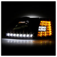 Thumbnail for Xtune Ford F150 97-03 Crystal Headlights w/ Clear LED Corners Black HD-ON-FF15097-LED-SET-BK