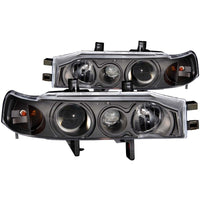 Thumbnail for ANZO 1990-1993 Honda Accord Projector Headlights w/ Halo Black 1pc
