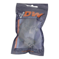 Thumbnail for DeatschWerks 10AN Female Swivel 90-Degree Hose End PTFE (Incl Olive Insert) - Anodized Matte Black