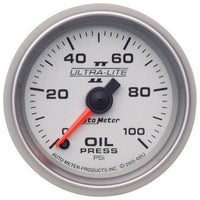 Thumbnail for Autometer Ultra-Lite II 52mm 0-100 psi Full Sweep Electric Oil Pressure Gauge