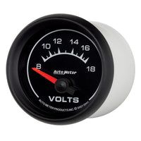 Thumbnail for Autometer Euro-Style 2-1/16in 8-18V Short Sweep Electronic Voltmeter Gauge