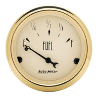 Thumbnail for AutoMeter Gauge Fuel Level 2-1/16in. 0 Ohm(e) to 90 Ohm(f) Elec Golden Oldies