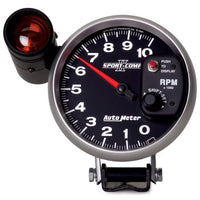 Thumbnail for Autometer Sport-Comp II 5 inch 0-10000 RPM Pedestal Mount Tachometer Shift-Lite