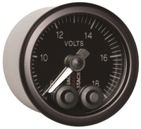 Thumbnail for Autometer Stack 52mm 8-18V Pro-Control Battery Voltage Gauge -Black
