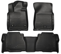 Thumbnail for Husky Liners 12-13 Toyota Tundra Weatherbeater Black Front & 2nd Seat Floor Liners