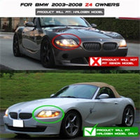 Thumbnail for Spyder BMW Z4 03-08 Projector Headlights Halogen Model Only - LED Halo Black PRO-YD-BMWZ403-HL-BK
