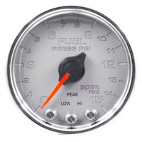 Thumbnail for Autometer Spek-Pro Gauge Fuel Press 2 1/16in 15psi Stepper Motor W/Peak & Warn Slvr/Chrm