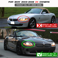 Thumbnail for Spyder BMW Z4 03-08 Projector Headlights Xenon/HID Model Only - LED Halo Black PRO-YD-BMWZ403-HID-BK