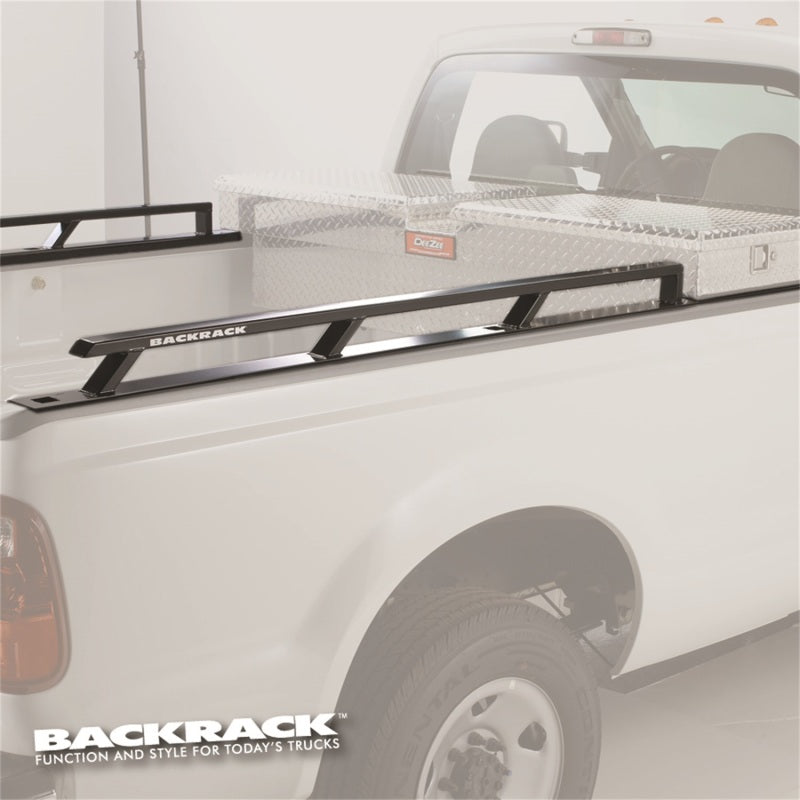 BackRack 2019+ Silverado/Sierra HD Only 8ft Bed Siderails - Toolbox 21in