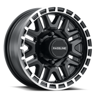 Thumbnail for Raceline 953BM Krank 15x6in / 6x139.7 BP / 0mm Offset / 4.25mm Bore - Black & Machined Wheel