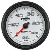 Thumbnail for Autometer Phantom II 2-5/8in 100 PSI Mechanical Oil Pressure Gauge