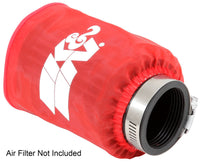 Thumbnail for K&N Drycharger Air Filter Wrap - Round Straight - Red Closed Top 3in Inside Dia x 4in Height
