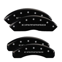 Thumbnail for MGP 4 Caliper Covers Engraved Front & Rear Gen 5/Camaro Black finish silver ch