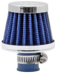 Thumbnail for K&N 2in Base OD x .375in Flange ID x 1.75in H Rubber Base Crankcase Vent Filter - Blue