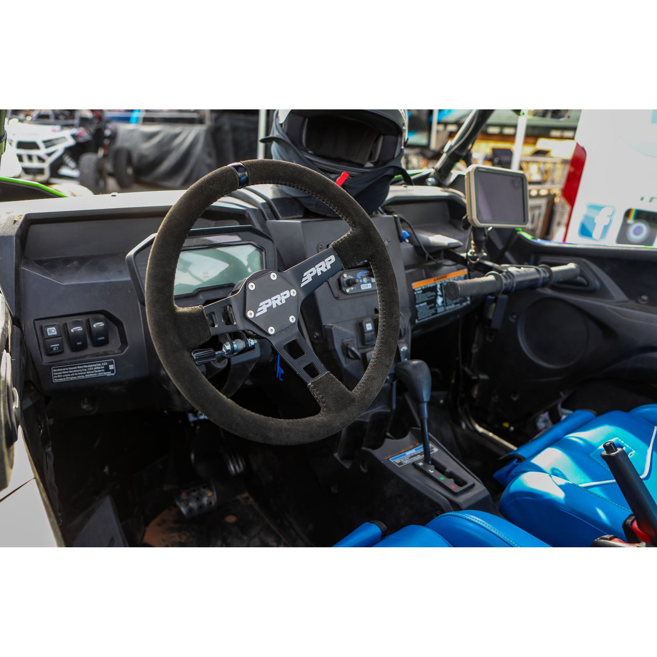 PRP Deep Dish Suede Steering Wheel- Black