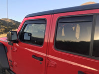 Thumbnail for EGR 2018 Jeep Wrangler JL SlimLine In-Channel WindowVisors Set of 4 - Matte Black
