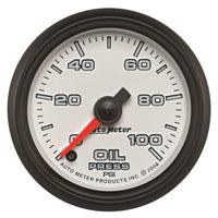 Thumbnail for Autometer Pro-Cycle Gauge Oil Pressure 2 1/16in 100psi Digital Stepper Motor White