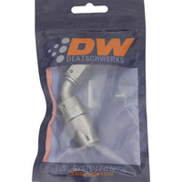 Thumbnail for DeatschWerks 6AN Female Flare Swivel 60-Degree Hose End CPE Anodized DW Titanium