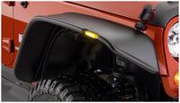 Thumbnail for Bushwacker 07-18 Jeep Wrangler Flat Style Flares 2pc - Black