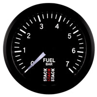 Thumbnail for Autometer Stack 52mm 0-7 Bar M10 Male Pro Stepper Motor Fuel Pressure Gauge - Black
