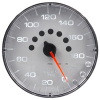 Thumbnail for Autometer Spek-Pro Gauge Speedometer 5in 180 Mph Elec. Programmable Silver/Chrome