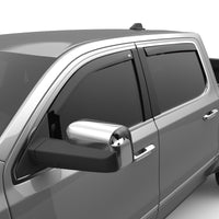 Thumbnail for EGR 2019 Dodge Ram 1500 Quad Cab SlimLine In-Channel WindowVisors Set of 4 - Dark Smoke