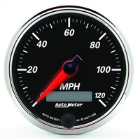 Thumbnail for Autometer Designer Black II 3 3/8in 120 MPH In-Dash Speedo w/ LCD ODO