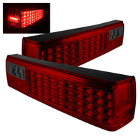 Thumbnail for Xtune Ford MUStang 87-93 LED Tail Lights Red Smoke ALT-ON-FM87-LED-RS