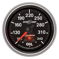 Thumbnail for AutoMeter Gauge Oil Temp 2-5/8in. 340 Deg. F Stepper Motor W/ Peak & Warn Sport-Comp II