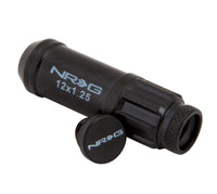 Thumbnail for NRG 700 Series M12 X 1.25 Steel Lug Nut w/Dust Cap Cover Set 21 Pc w/Locks & Lock Socket - Black