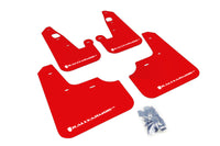 Thumbnail for Rally Armor 07-17 Mitsubishi Lancer Red UR Mud Flap w/ White Logo