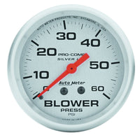 Thumbnail for Autometer Ultra-Lite 66.7mm 0-60 PSI Liquid Filled Mechanical Blower Pressure Gauge