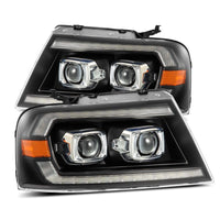 Thumbnail for AlphaRex 04-08 Ford F150 PRO-Series Projector Headlights Alpha-Black w/ Sequential Signal and DRL