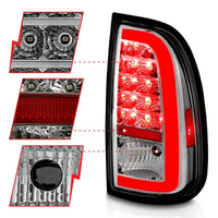 Thumbnail for ANZO 00-06 Toyota Tundra LED Taillights w/ Light Bar Chrome Housing Clear Lens