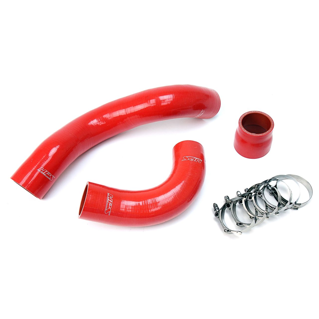 HPS Red Reinforced Silicone Intercooler Hose Kit for Honda 17-19 Civic Type R 2.0L Turbo