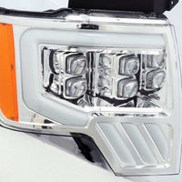Thumbnail for AlphaRex 09-14 Ford F-150 NOVA LED Projector Headlights Plank Style Chrome w/Activ Light/Seq Signal