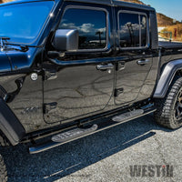 Thumbnail for Westin 20-22 Jeep Gladiator PRO TRAXX 4 Oval Nerf Step Bars - Black
