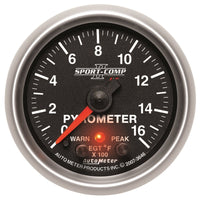 Thumbnail for Autometer Sport-Comp II Full Sweep Electronic 0-1600 Deg F EGT/Pyrometer Peak & Warn w/ Elec Control