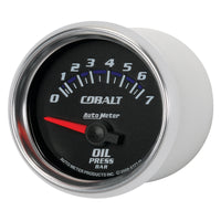 Thumbnail for Autometer Cobalt 52mm 0-7 BAR Short Sweep Electric Oil Pressure Gauge
