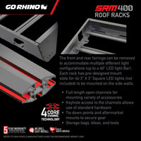 Thumbnail for Go Rhino SRM 400 Roof Rack - 68in