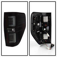 Thumbnail for Spyder 09-14 Ford F150 V2 Light Bar LED Tail Lights - Blk Smoke (ALT-YD-FF15009V2-LBLED-BSM)