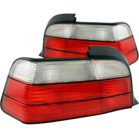 Thumbnail for ANZO 1992-1998 BMW 3 Series E36 Coupe/Convertable Taillights Red/Clear