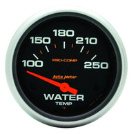 Thumbnail for Autometer Pro-Comp 2 5/8in 100-250 Deg F Short Sweep Electric Water Temp Gauge