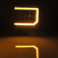 Thumbnail for AlphaRex 14-18 GMC Sierra NOVA LED Proj Headlights Plank Style Black w/Activ Light/Seq Signal/DRL
