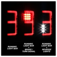 Thumbnail for Spyder 15-18 Ford F-150 Light Bar LED Tail Lights (w/Blind Spot) - Black (ALT-YD-FF15015BS-LBLED-BK)