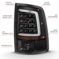 Thumbnail for ANZO 2009-2018 Dodge Ram 1500 LED Taillight Plank Style Black w/Clear Lens